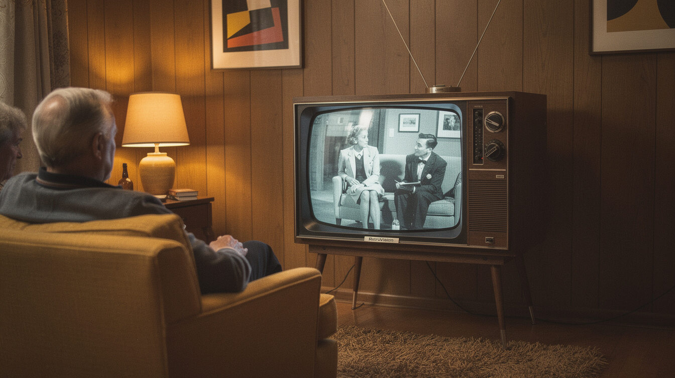 vintage television broadcast